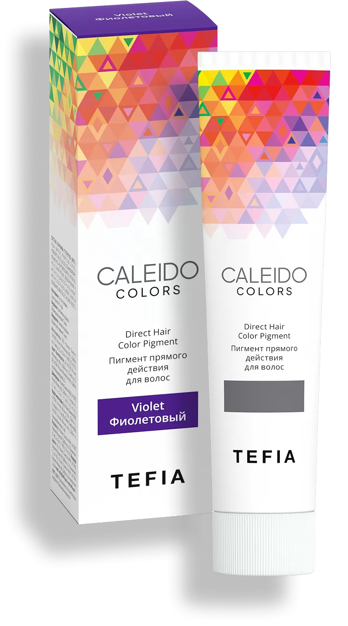 TEFIA | Пигмент прямого действия для волос Фиолетовый в категории — CALEIDO, объем 100 мл. Direct Hair Color Pigment Violet.