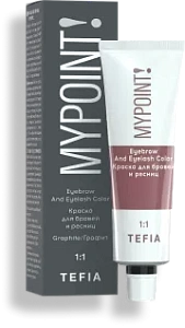 TEFIA | Краска для окрашивания ресниц и бровей, тон графит в категории — Mypoint, объем 25 мл. Eyebrow And Eyelash Color.