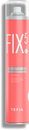 TEFIA | Лак для волос экстрасильной фиксации в категории — Style.Up, объем 500 мл. Hair Spray Extra Strong Hold.
