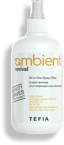 TEFIA | Спрей-филлер для поврежденных волос в категории — Revival, объем 250 мл. All-in-One Spray Filler.