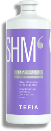 TEFIA | Серебристый шампунь для светлых волос в категории — Myblond, объем 1000 мл. Silver Shampoo for Blonde Hair.