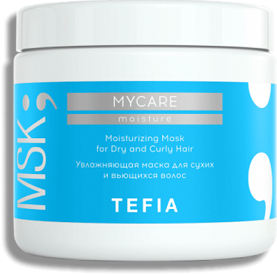 TEFIA | Увлажняющая маска для сухих и вьющихся волос в категории — Mycare, объем 500 мл. Moisturizing Mask for Dry and Curly Hair.
