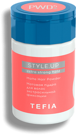 TEFIA | Матовая пудра для волос экстрасильной фиксации в категории — Style.Up, объем 8 г. Matte Hair Powder Extra Strong Hold.