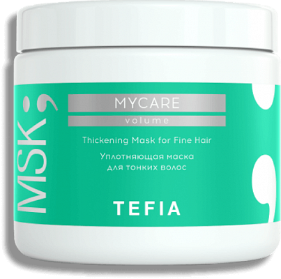 TEFIA | Уплотняющая маска для тонких волос в категории — Mycare, объем 500 мл. Thickening Mask for Fine Hair.