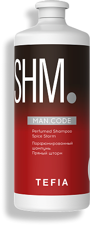 TEFIA | Парфюмированный шампунь Пряный шторм в категории — Man.Code, объем 1000 мл. Perfumed Shampoo Spice Storm.